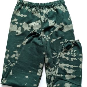 Forest Green Reverse Tie Dye Sweatpants